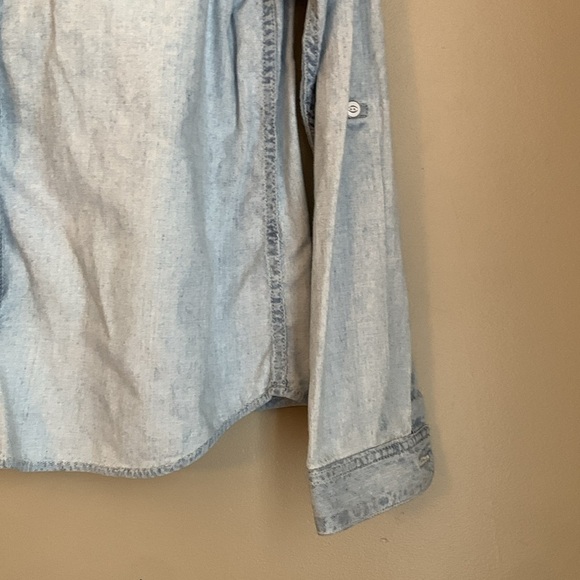 Ag denim chambray button up front Longsleeve blouse shirt top jean NWOT - Picture 4 of 8